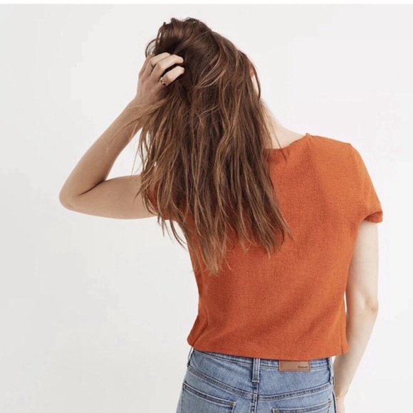 Vibrant Orange Wrap Top - Picture 4 of 9